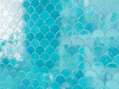 Medium Moroccan Fish Scales Wall tiles 3D model