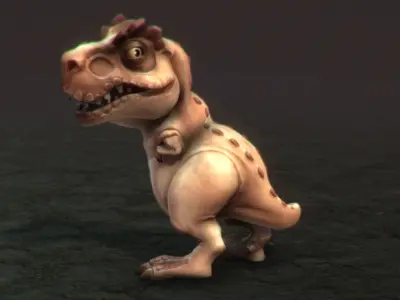 Toon Dinosaurs Low-poly 3D model