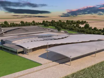 0125 - Train Station Architecture Project 3D model