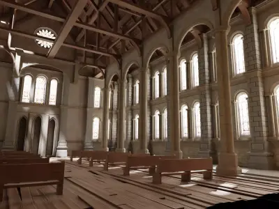 Church cathedral 3D model