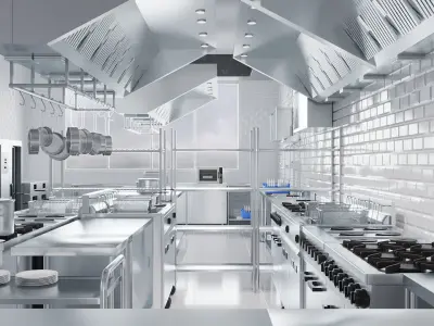 Commercial Kitchen 3D Model 3D model