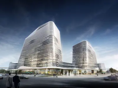 SU model of service center office and commercial building 3D model