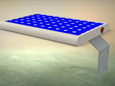 Solar street lights 3D model