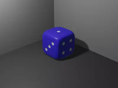 Just a simple dice Low-poly 3D model