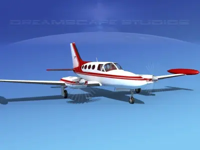 Cessna 414 Chancellor V12 3D model