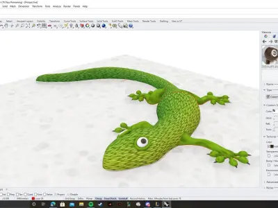 Gekko lizzard made in rhino 7 3D model