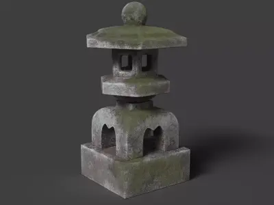 Japanese StoneLantern 3D model