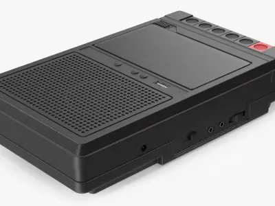 Electronic Cassette Deck Recorder 3D model