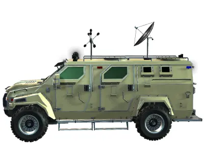 Armored Truck Low-poly 3D model