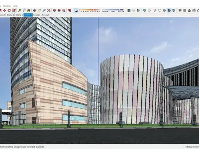 Sketchup Residential Complex A10 3D model