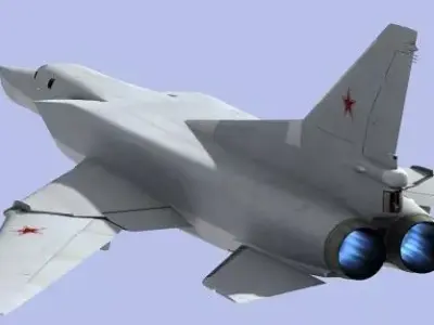 Tupolev Tu-22M3 strategic bomber Low-poly 3D model