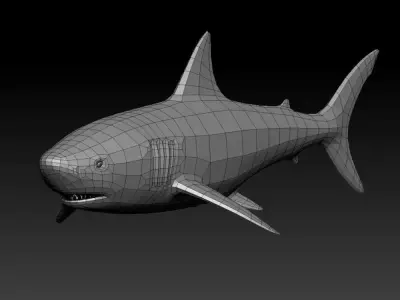 3D SHARK Low-poly 3D model