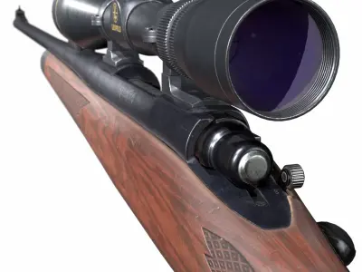 Remington Model 700 Low-poly 3D model