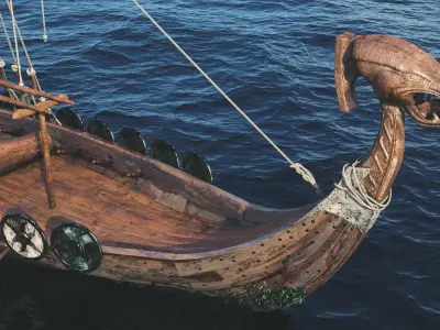 TKs Viking Longboat V2 3D model