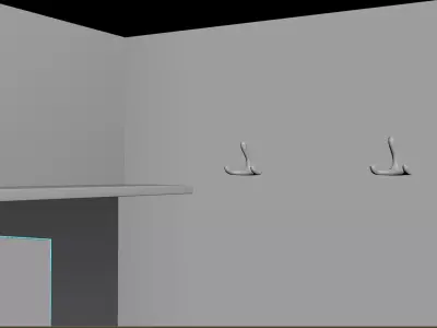 Hallway Furniture Set  No textures Low-poly 3D model