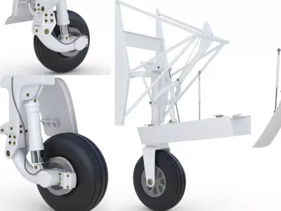 Landing Gear for Aircraft 2 3D model