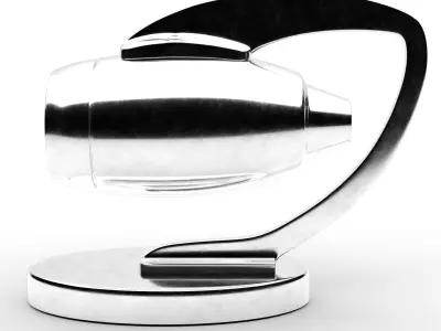 Jet engine statue metal decoration 3D model