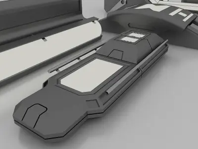 SCI FI LIGHT MODELS x 15 3DS MAX 3D model