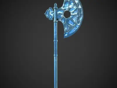 Sub Zero - Ice Axe - Mortal Kombat Low-poly 3D model