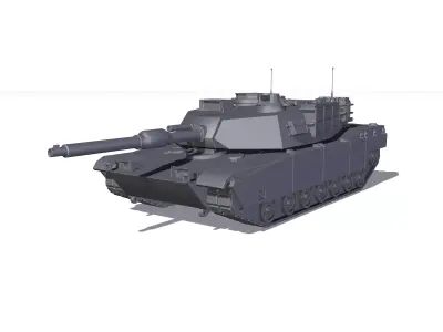 ABRAMS M1 tank Low-poly 3D model