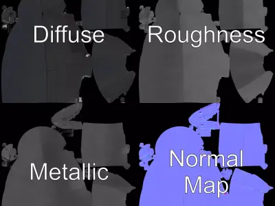 Sleek Submarine model pack Low-poly 3D model