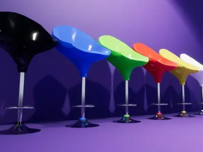 Bar Chair Free low-poly 3D model