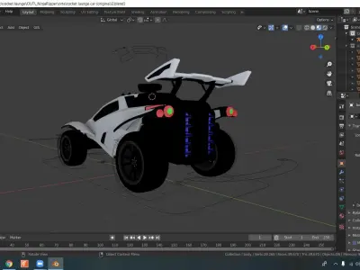rocket league 3D model original FREE Octane Free low-poly 3D model