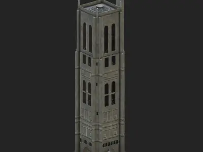 Tour Saint Jacques Low-poly 3D model