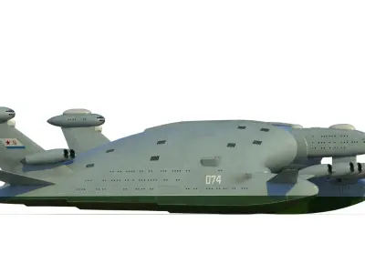 Bartini A-2500 WIG aircraft carrier 3D model