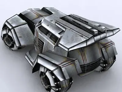 3DRT - Sci- Fi Forces - Jeep 5  Low-poly 3D model