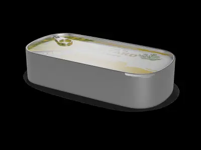 Herrings and herring products Herring in Mustard Dill Sauce Low-poly 3D model