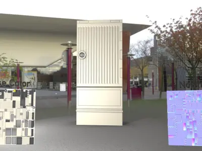 Electrical Distribution Cabinet 114 Low-poly 3D model