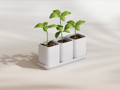 Small herbs plantern sysem - commercial licence 3D print model