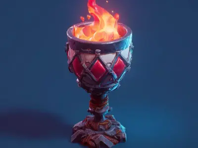 Stylized Goblets 3D model