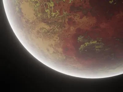Planet Space Ready to game  Low-poly 3D model 7