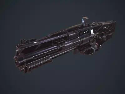 Low poly GUN Low-poly 3D model