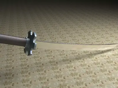 Katana sword 3dmodel for games Free 3D model