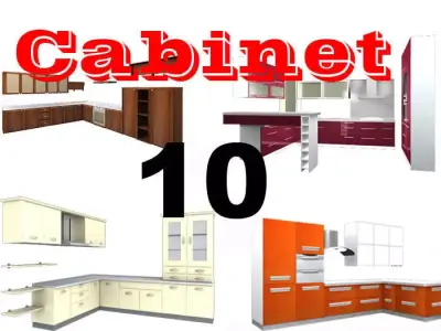 10 Classic Cabinets Collection 3D model