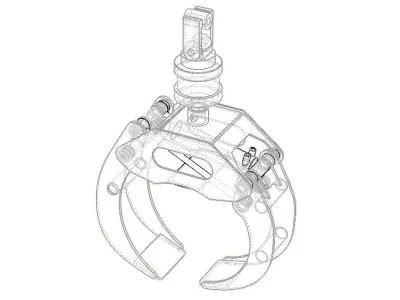 Hydraulic Grapple Free 3D model