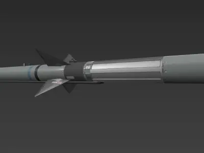AIM 120 Low-poly 3D model