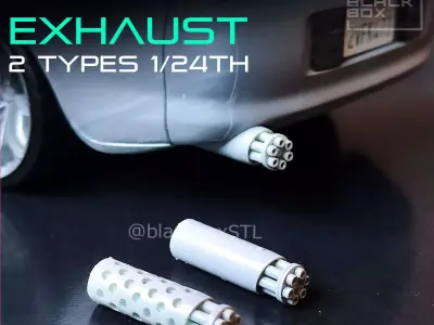CUSTOM EXHAUST FOR DIECAST AND MODELKITS 1-24th 3D print model