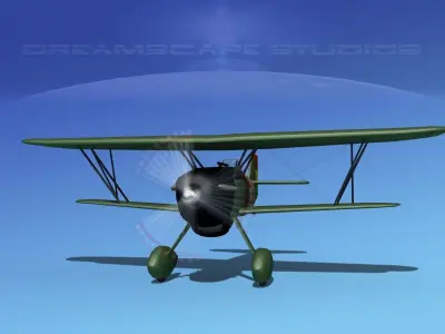 Curtiss P-6E Hawk V10 3D model