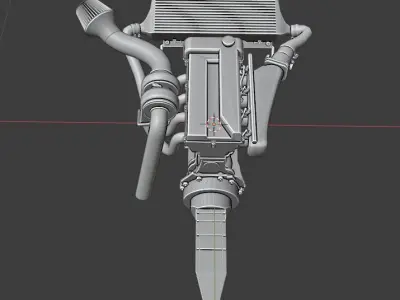 SR20-DET machine with fan Free 3D model