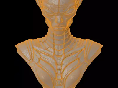 Alien Queen Bust 3D Print Model 3D print model