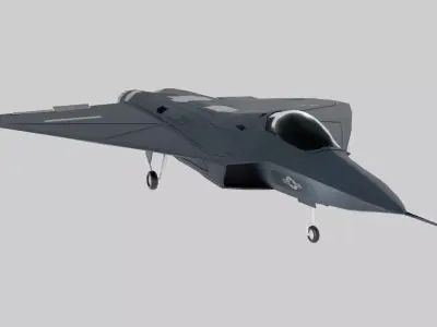 USAF Lockheed Martin - X-44 MANTA - NO TAIL AIRCRAFT - Low-poly 3D model