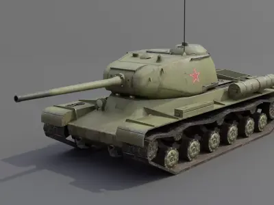 IS-1 Heavy Tank Low-poly 3D model