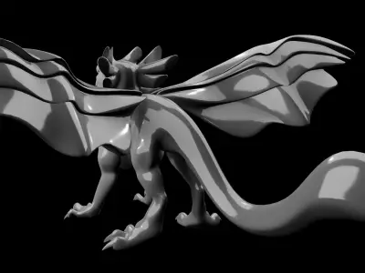 Lowpoly Gryphon dragonfly Low-poly 3D model