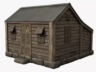 Old Chattel House 3D model