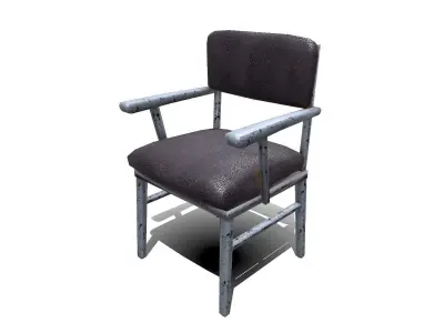 Old Chair Low-poly PBR Free Free low-poly 3D model