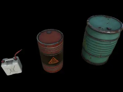 Industrial Props Pack 1 Low-poly 3D model